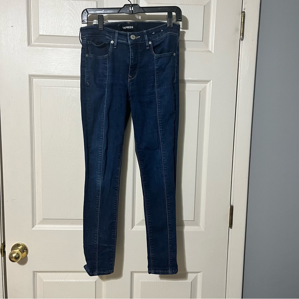 Express Stretch Mid Rise jean leggings, 8 Regular - Picture 5 of 6